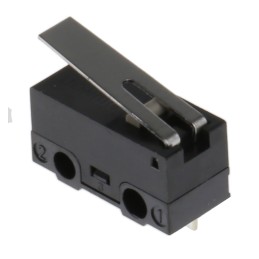 5 pcs - Omron Hinge Lever Micro Switch, Solder Terminal, 100 mA @ 30 V dc, SPDT, IP40