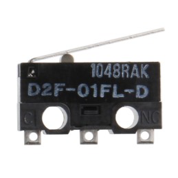 5 pcs - Omron Hinge Lever Micro Switch, Solder Terminal, 100 mA @ 30 V dc, SPDT, IP40