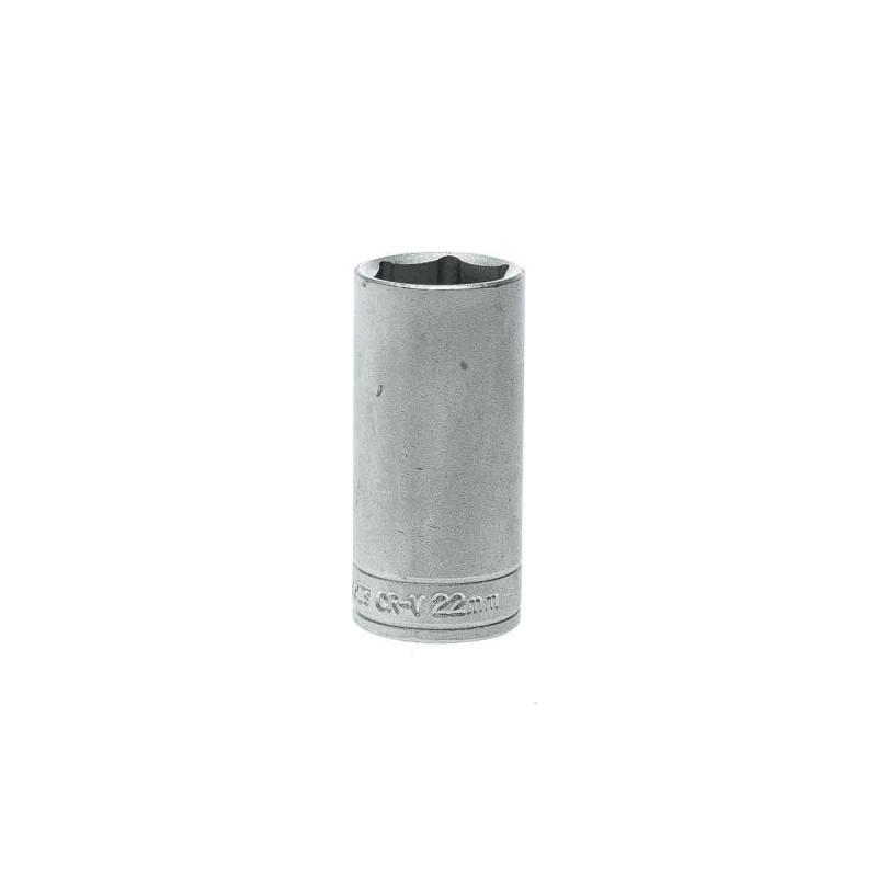 1 pcs - Teng Tools 3/8 in Drive 22mm Deep Socket, 6 point, 45.5 mm Overall Length