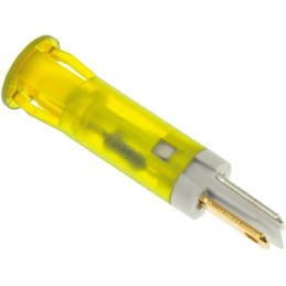 1 pcs - APEM Yellow Panel Mount Indicator, 24V dc, 6mm Mounting Hole Size, Faston, Solder Lug Termination