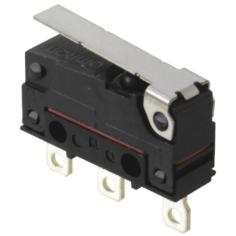 5 pcs - Omron Hinge Lever Micro Switch, Solder Terminal, 2 A @ 250 V ac, SPDT, IP67