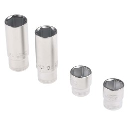 1 pcs - Bahco 53-Piece Metric 1/2 in, 3/8 in Deep Socket/Bit Set with Ratchet, 6 point, Hex Bit, Phillips Bit, Slotted Bit