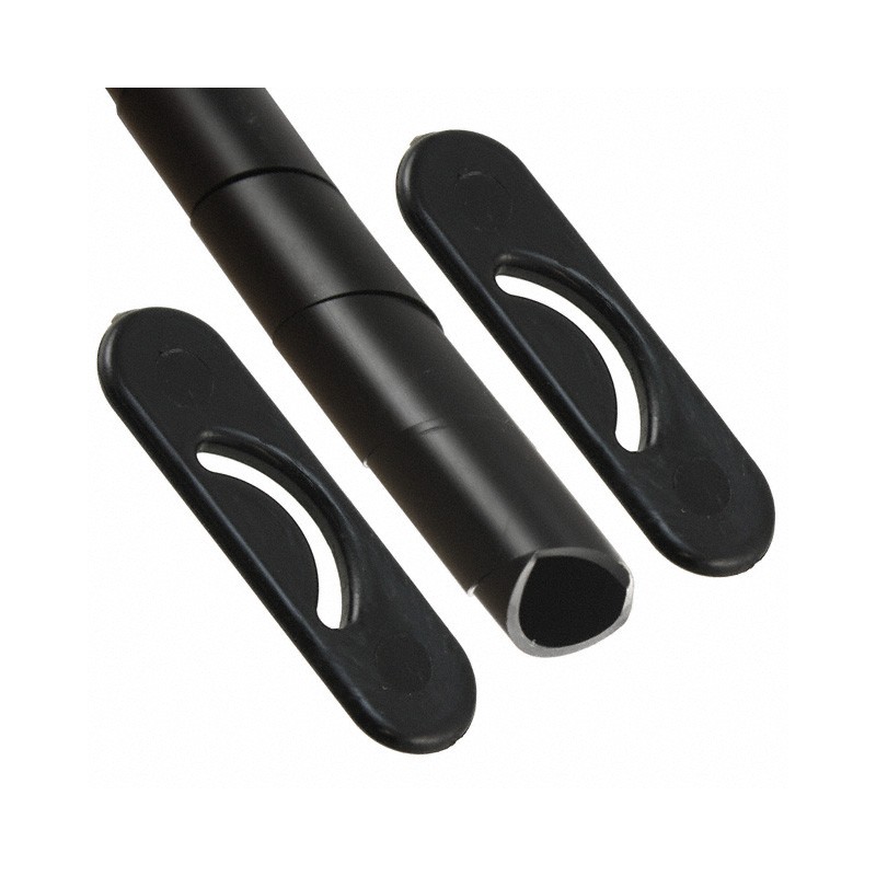 1 pcs : T25F-X0 - SPIRAL WRAP 1/4' X 10' BLACK