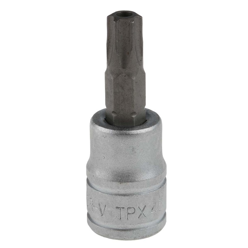 1 pcs - Teng Tools 3/8 in Drive Bit Socket, Tamperproof Torx Bit, T45