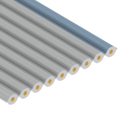 1 pcs : 3355/09 100 - CBL RIBN 9COND 0.05 GRAY 10'