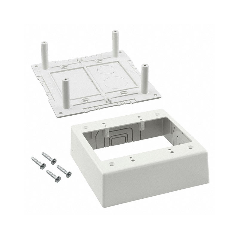 1 pcs : JBP2IW - BOX JUNCTION 2GANG SHALLOW OWHT