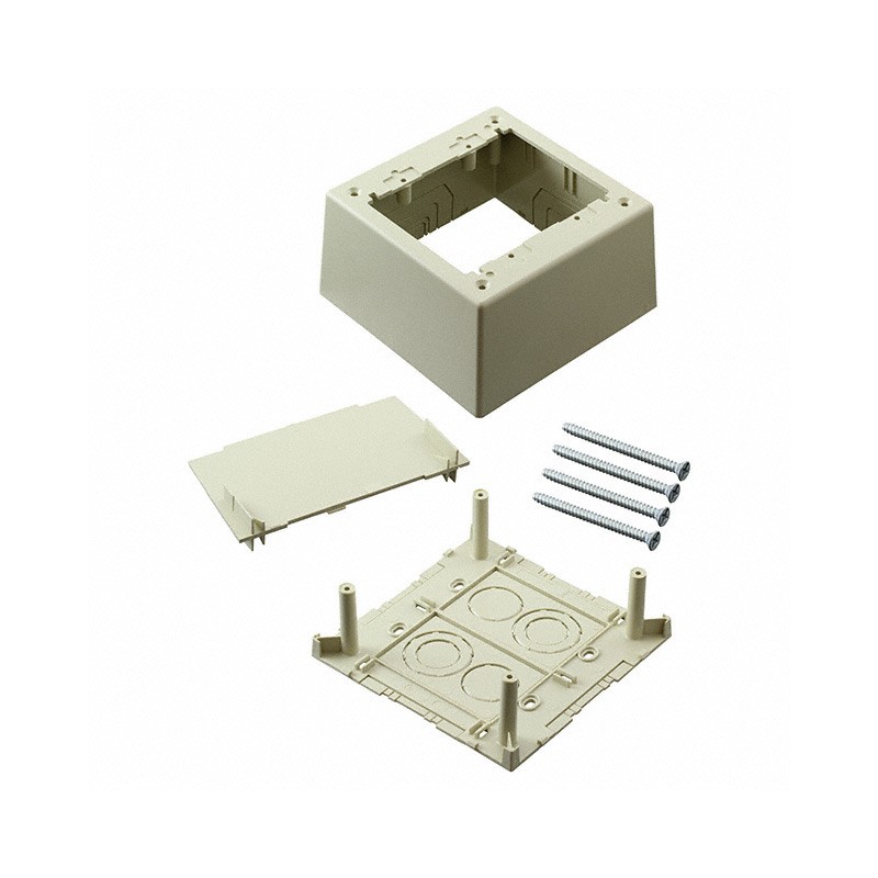 1 pcs : JBP2DEI - BOX JNCT 2GANG PWR RATE DEEP IVR