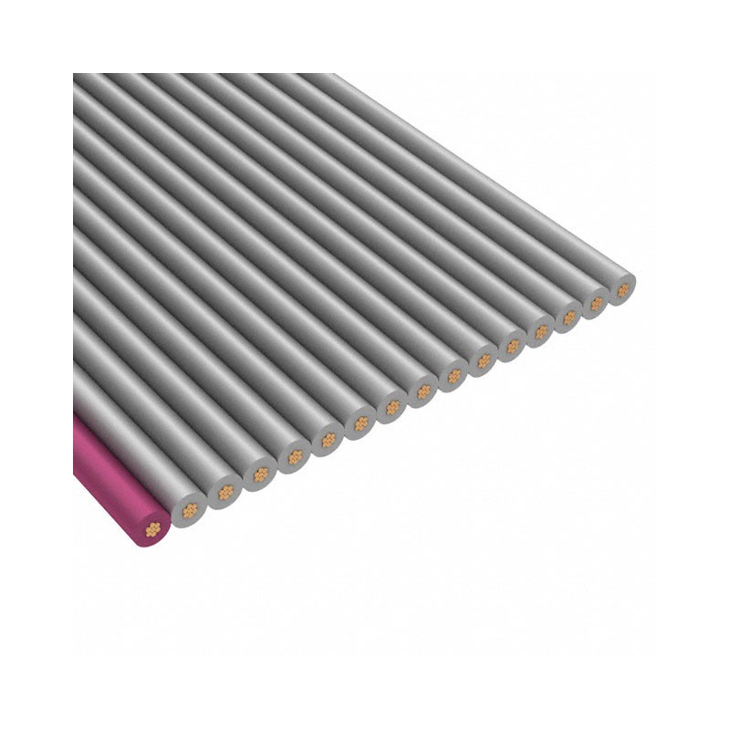 1 pcs : 300-30-16-GR-0250F - CBL RIBN 16COND 0.025 GRAY 5'