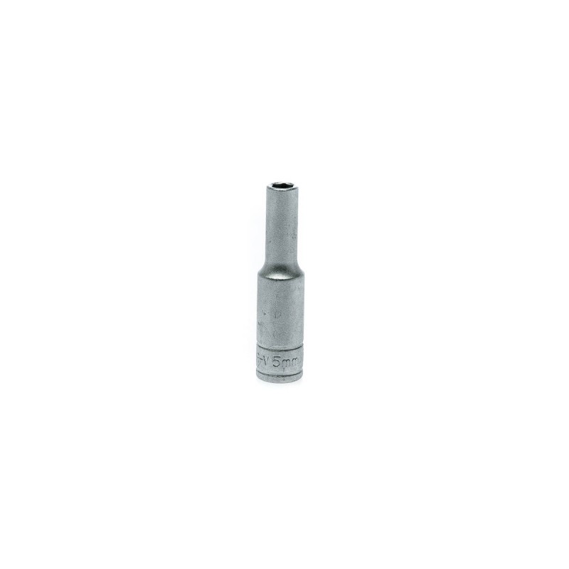1 pcs - Teng Tools 1/4 in Drive 5mm Deep Socket, 6 point, 49.5 mm Overall Length