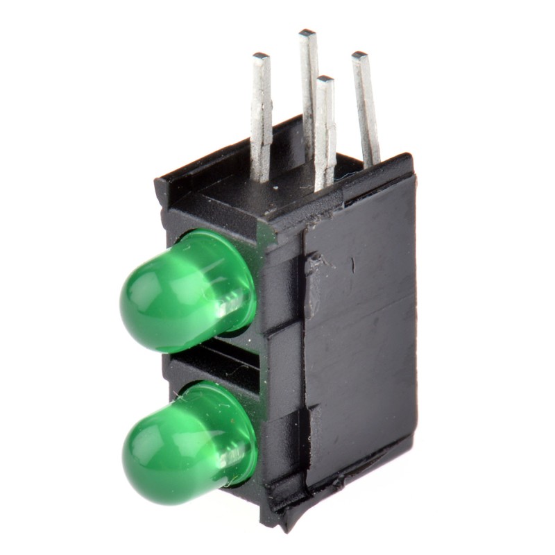 1 pcs - Schurter 0035.9675.4, Green Right Angle PCB LED Indicator