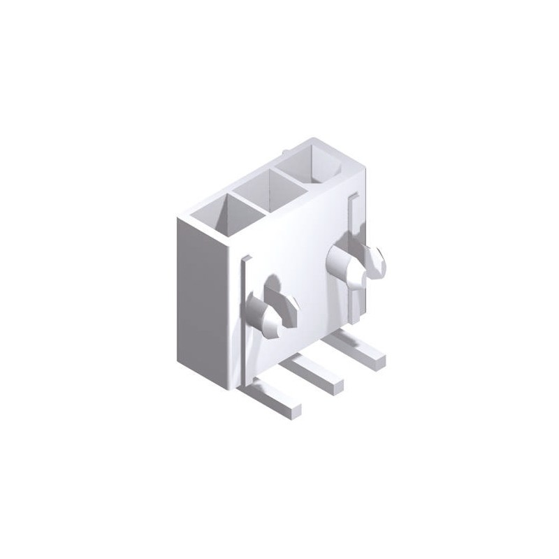 5 pcs - Molex Mini-Fit Jr. Series Right Angle Through Hole PCB Header, 3 Contact(s), 4.2mm Pitch, 1 Row(s), Shrouded