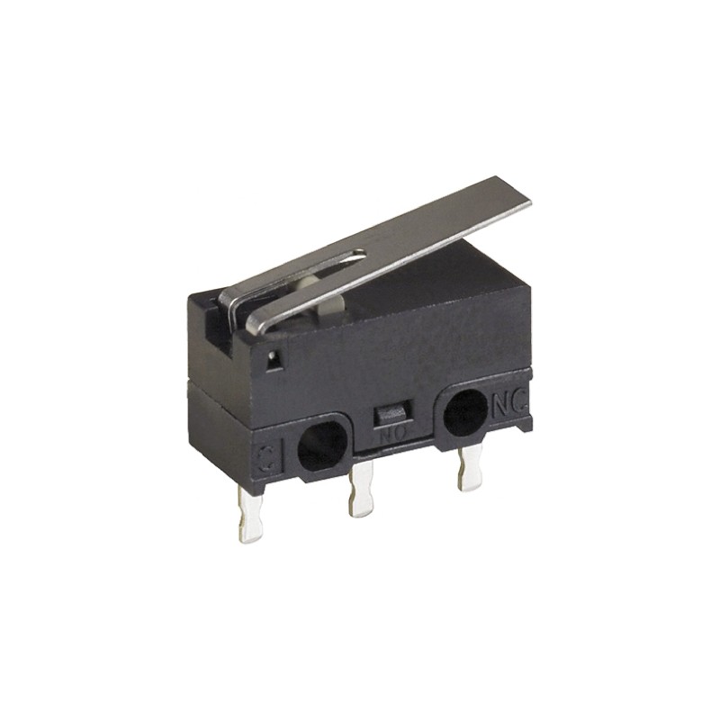 5 pcs - Omron Hinge Lever Micro Switch, Solder Terminal, 1 A @ 125 V ac, SPDT, IP40