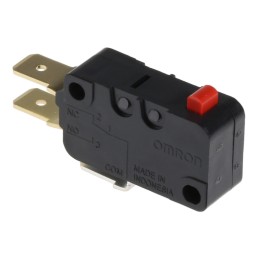5 pcs - Omron Pin Plunger Micro Switch, Tab Terminal, 16 A @ 250 V ac, SPDT, IP40