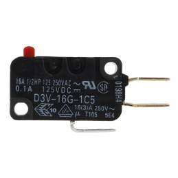 5 pcs - Omron Pin Plunger Micro Switch, Tab Terminal, 16 A @ 250 V ac, SPDT, IP40