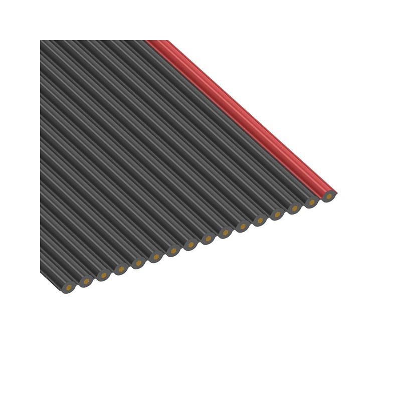 1 pcs : 3319/16 100 - CBL RIBN 16COND 0.05 BLACK FOOT