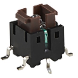 5 pcs - Brown Rectangular Tactile Switch, SPST 50 mA 2.2mm Surface Mount