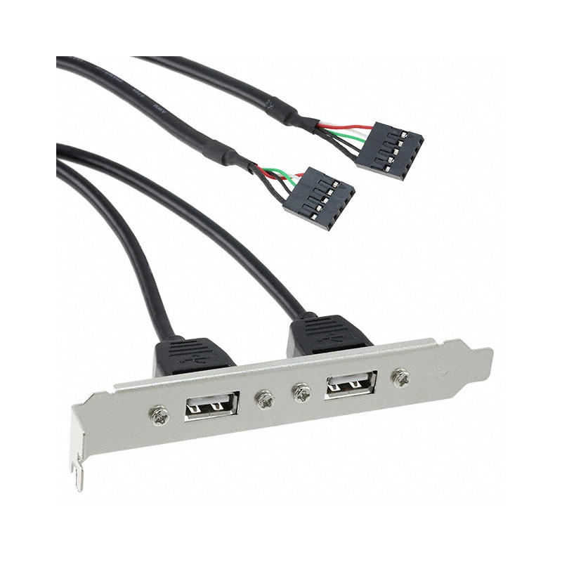 1 pcs : 102-1050-BL-00025 - ADAPTER USB SLOTBRACKET 2.0