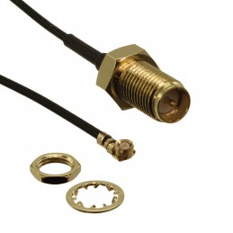 1 pcs : CA-DKCA1-152L1-ALI0 - Coaxial U.FL (UMCC), IPEX MHF1 to RP-SMA 1.37mm OD Coaxial Cable 5.984' (152.00mm)