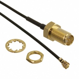 1 pcs : CA-DKCA1-305L1-ALI0 - Coaxial U.FL (UMCC), IPEX MHF1 to RP-SMA 1.37mm OD Coaxial Cable 12.00' (304.80mm)