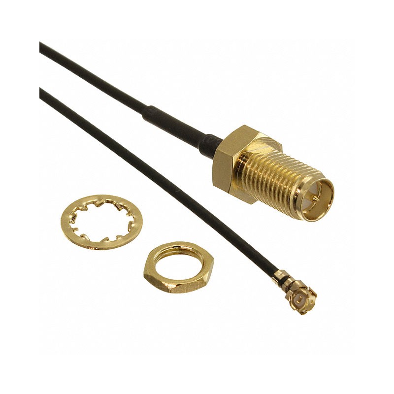 1 pcs : CA-DKCA1-305L1-ALI0 - Coaxial U.FL (UMCC), IPEX MHF1 to RP-SMA 1.37mm OD Coaxial Cable 12.00' (304.80mm)