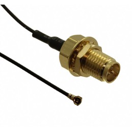 1 pcs : CA-DKCA1-305LQ-ALI5 - Coaxial RP-SMA to IPEX MHF4 0.81mm OD Coaxial Cable 12.00' (304.80mm)