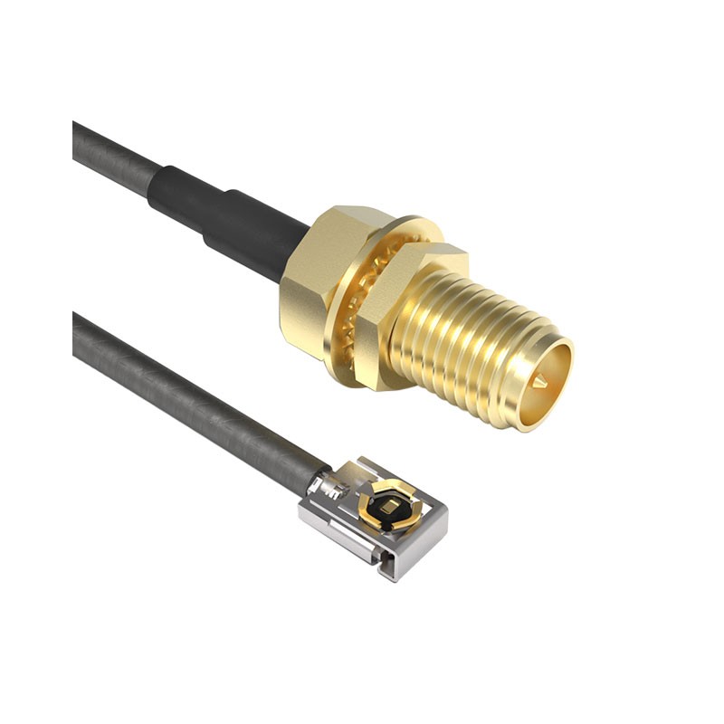 1 pcs : CABLE 333 RF-220-A-2 - Coaxial IPEX MHF1 LK to RP-SMA 1.37mm OD Coaxial Cable 8.661' (220.00mm)