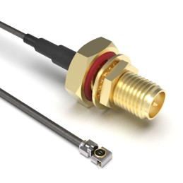 1 pcs : CAB422RF-0200-A-1 - Coaxial RP-SMA to IPEX MHF4L LK 1.37mm OD Coaxial Cable 7.874' (200.00mm)