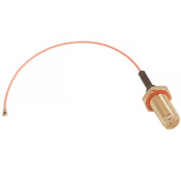 1 pcs : AYU2T-1HBR-S100S(HF) - Coaxial Micro Coaxial to SMA 0.81mm OD Coaxial Cable 3.937' (100.00mm)