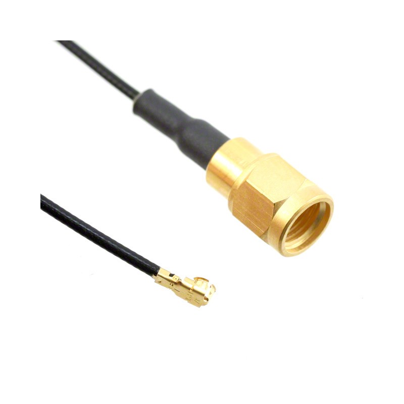 1 pcs : 415-0094-250 - Coaxial U.FL (UMCC) to RP-SMA 1.37mm OD Coaxial Cable 9.843' (250.00mm)