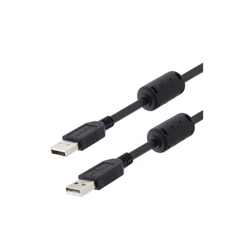 1 pcs : U2A00015-03M - USB 2.0 A MALE TO A MALE W/FERRI