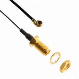 1 pcs : 415-0096-150 - Coaxial U.FL (UMCC) to SMA 0.81mm OD Coaxial Cable 5.906' (150.00mm)