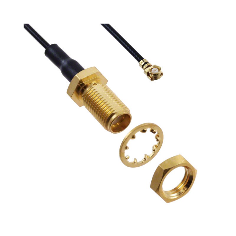 1 pcs : 415-0097-150 - Coaxial U.FL (UMCC) to SMA 1.37mm OD Coaxial Cable 5.906' (150.00mm)