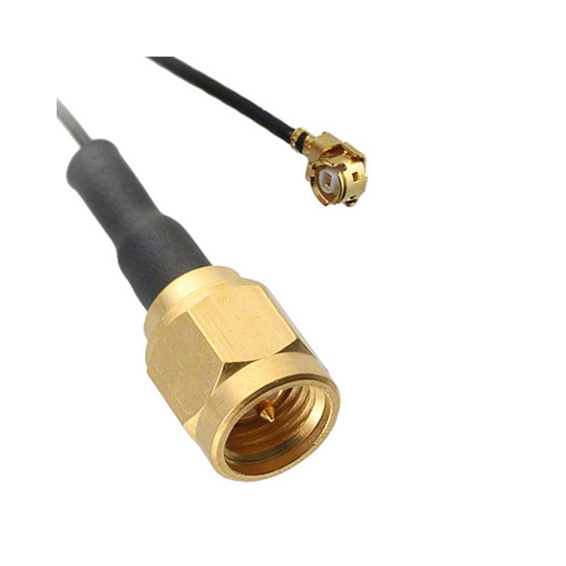 1 pcs : 415-0090-250 - Coaxial U.FL (UMCC) to SMA 0.81mm OD Coaxial Cable 9.843' (250.00mm)