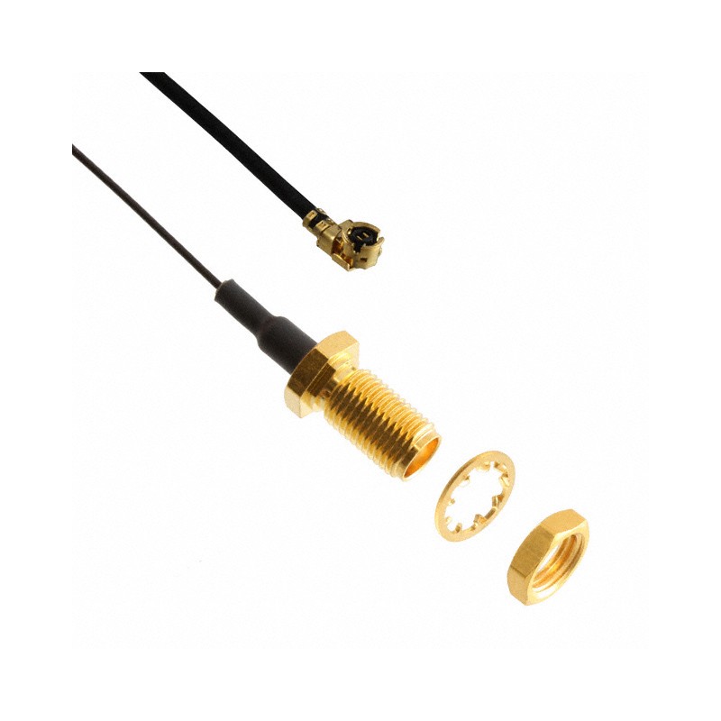 1 pcs : 415-0096-250 - Coaxial U.FL (UMCC) to SMA 0.81mm OD Coaxial Cable 9.843' (250.00mm)