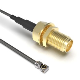 1 pcs : CAB424RF-0200-A-1 - Coaxial RP-SMA to IPEX MHF4L LK 1.37mm OD Coaxial Cable 7.874' (200.00mm)