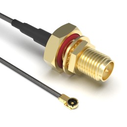 1 pcs : CABLE 378 RF-200-A-1 - Coaxial RP-SMA to IPEX MHF4L 1.13mm OD Coaxial Cable 7.874' (200.00mm)