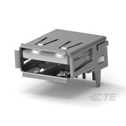 5 pcs - TE Connectivity Right Angle, Through Hole, Socket Type A 2.0 USB Connector