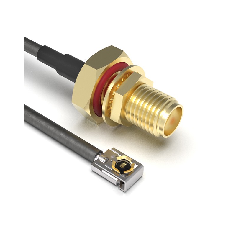 1 pcs : CABLE 319 RF-100-A-1 - Coaxial IPEX MHF1 LK to SMA 1.37mm OD Coaxial Cable 3.937' (100.00mm)