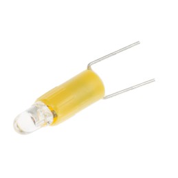 1 pcs - RS PRO Yellow LED Indicator Lamp, 12V ac/dc, Bi-Pin Base, 4.25mm Diameter, 85mcd