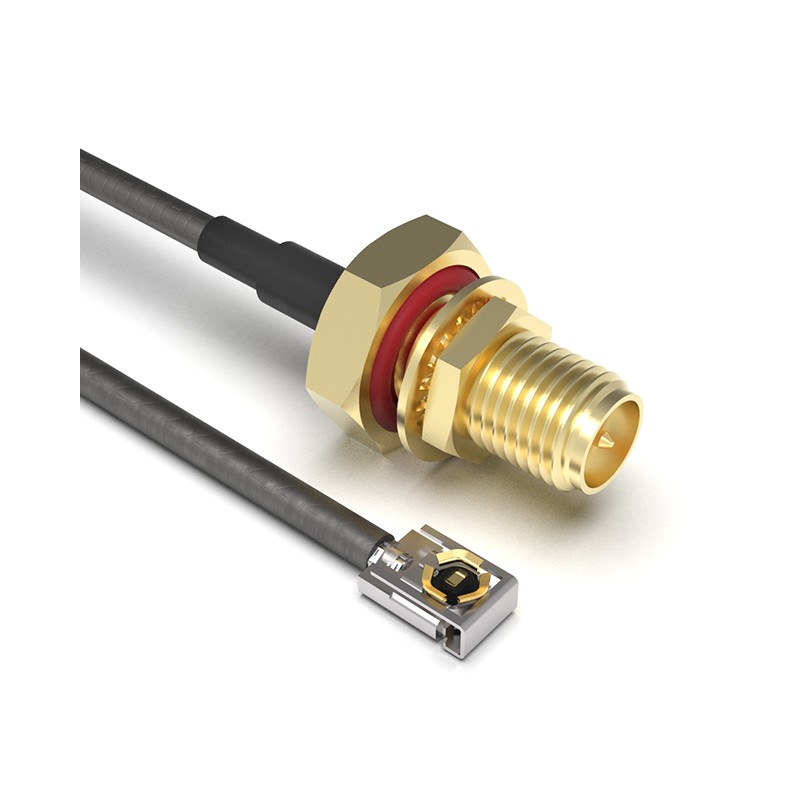 1 pcs : CABLE 377 RF-200-A-1 - Coaxial IPEX MHF1 LK to RP-SMA 1.37mm OD Coaxial Cable 7.874' (200.00mm)
