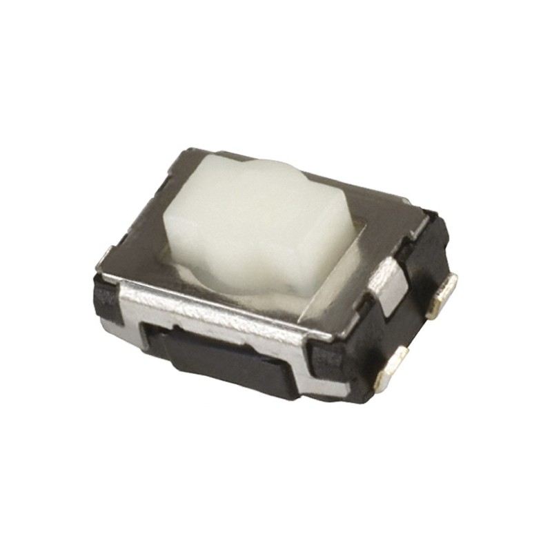 5 pcs - White Push Plate Tactile Switch, SPST 20 mA 1.7mm