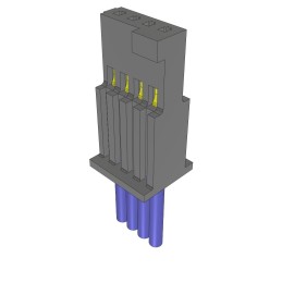 1 pcs : SFSS-04-28-G-08.00-S - SINGLE ROW DISCRETE WIRE ASSEMBL