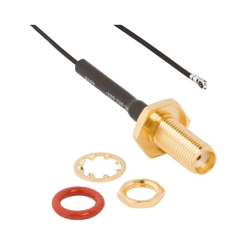 1 pcs : 095-902-502-200 - Coaxial AMC4 to SMA 1.13mm OD Coaxial Cable 7.874' (200.00mm)