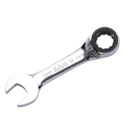 1 pcs - SAM Combination Ratchet Spanner, 13mm, Metric, Height Safe, Double Ended, 113 mm Overall