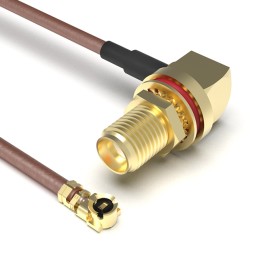 1 pcs : CABLE 394 RF-100-A-1 - Coaxial IPEX MHF1 to SMA RG-178 3.937' (100.00mm)