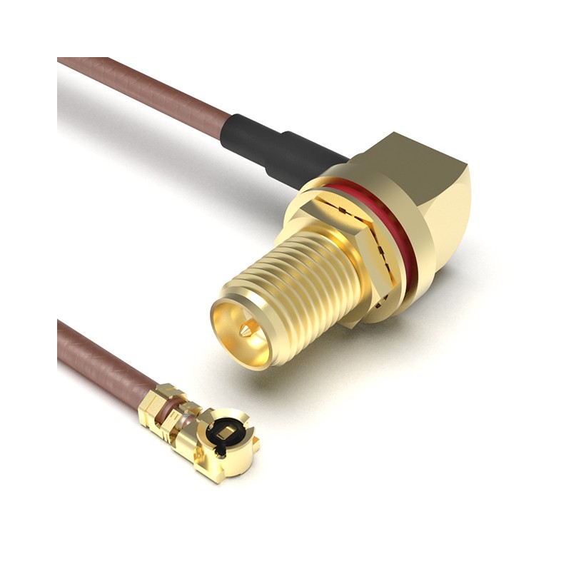 1 pcs : CABLE 395 RF-200-A-1 - Coaxial IPEX MHF1 to RP-SMA RG-178 7.874' (200.00mm)