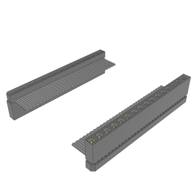 1 pcs : IDSS-16-D-12.00-R - SLIM BODY SINGLE-ROW IDC SOCKET