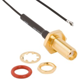 1 pcs : 095-902-502-150 - Coaxial AMC4 to SMA 1.13mm OD Coaxial Cable 5.906' (150.00mm)