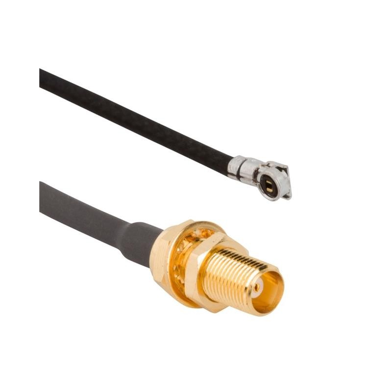 1 pcs : 095-900-558-100 - Coaxial AMC4 to MMCX 1.13mm OD Coaxial Cable 3.937' (100.00mm)