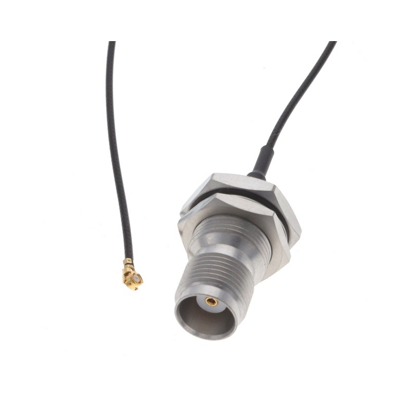 1 pcs : CAB451RF-0200-A-1-S - Coaxial IPEX MHF1 to TNC 1.37mm OD Coaxial Cable 7.874' (200.00mm)